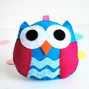 Baby Owl Plush Toy, Rattle Baby Toy Pdf Sewing..