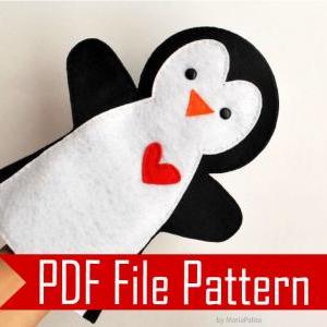 Penguin Hand Puppet Pdf Sewing Pattern A511