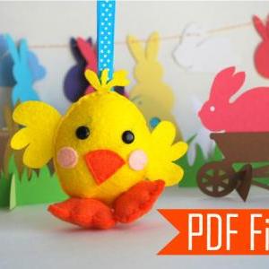 Baby Chick Plush Ornament Sewing Pattern - Pdf..