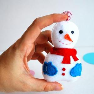 Snowman Christmas Ornament Pdf Sewing Pattern ,..
