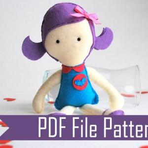Violet Rag Doll Sewing Pattern - Pdf Epattern A491