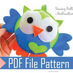 Baby Owl Sewing Pattern - Pdf Epattern For Felt..