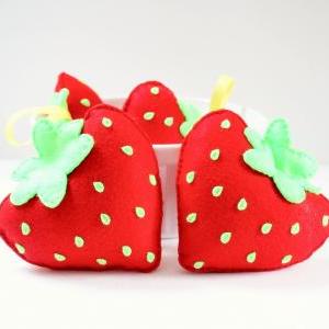 Strawberry Diy Sewing Pattern, Felt Strawberry..