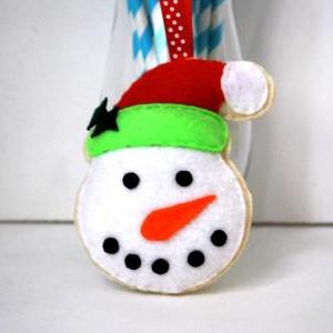 Diy Snowman Christmas Ornament Pdf Cookie Sewing..
