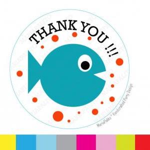 Baby Fish Stickers,thank You Fish Stickers, Under..