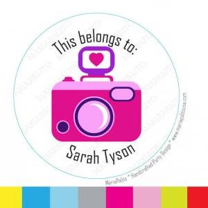 Camera Stickers, This Belong To: Personalized..