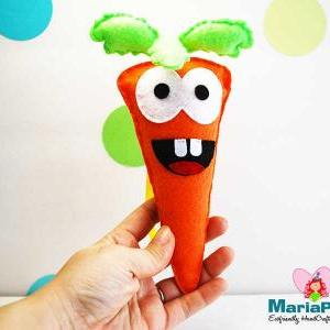 Felt Carrot Pattern , Vegetable Felt Carrot Sewing..