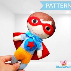 Superhero Sewing Pattern - Felt Superhero Toy Pdf..