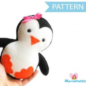3 Penguin Patterns, Felt Christmas Penguin..