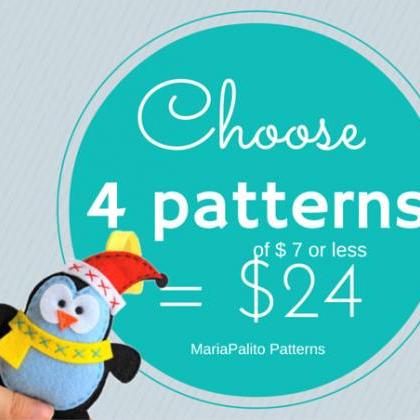 Pattern Pack Of 4, Choose 4 Pdf Patterns (of 7..