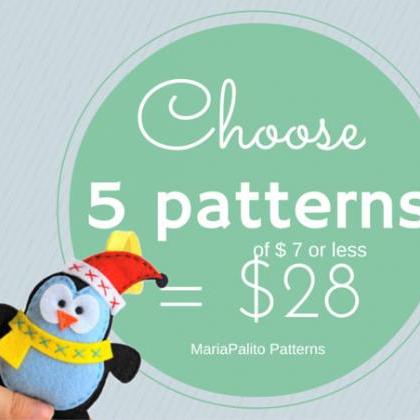Choose 5 Pdf Patterns (of 7 Dollars Or Less) For..