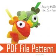 DIY Felt Fish - PDF Sewing Pattern Felt Fish Ornament A199
