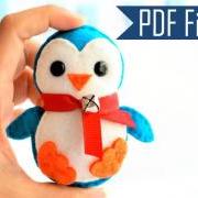 Baby Penguin Christmas Ornament PDF Sewing pattern A656