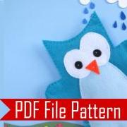 Owl Hand Puppet, Sewing pattern - PDF ePATTERN A508
