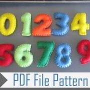 Numbers, Learning the Numbers from 1 to 9 DIY PDF Sewing Pattern, Make your Own Felt Numbers A807