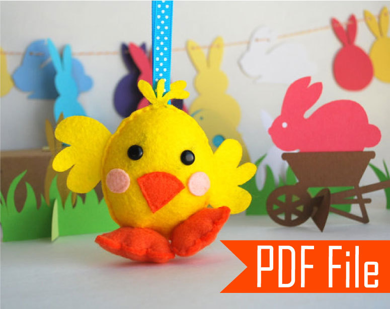 Baby Chick Plush Ornament Sewing Pattern - Pdf Epattern A573
