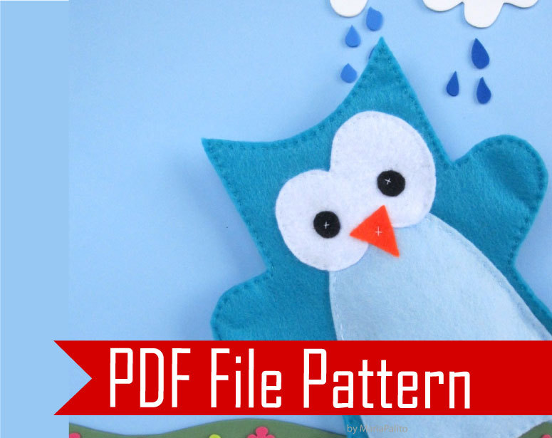 Owl Hand Puppet Sewing Pattern Pdf Epattern A508 On Luulla