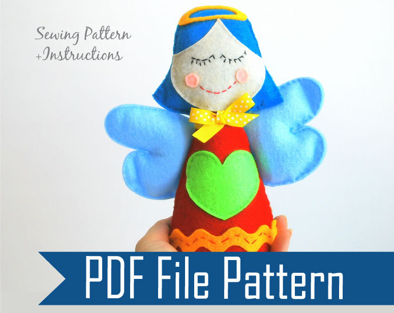 Little Angel Sewing Pattern - Pdf Epattern, Kids Craft Project A808
