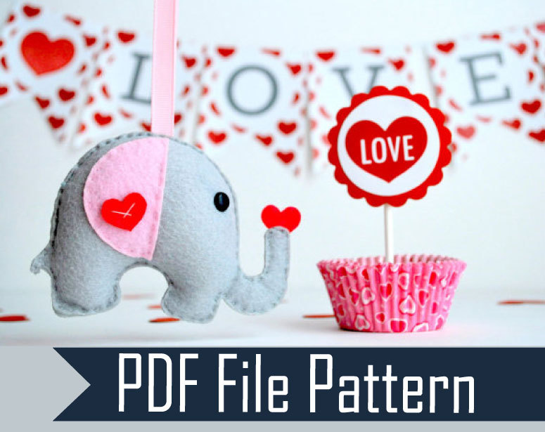 Baby Elephant Sewing Pattern - Pdf Epattern A490