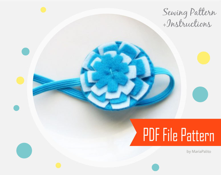 Felt Headband Pattern Tutorial - Pdf Do-it-yourself How To Pattern And Instructions Mariapalito A806