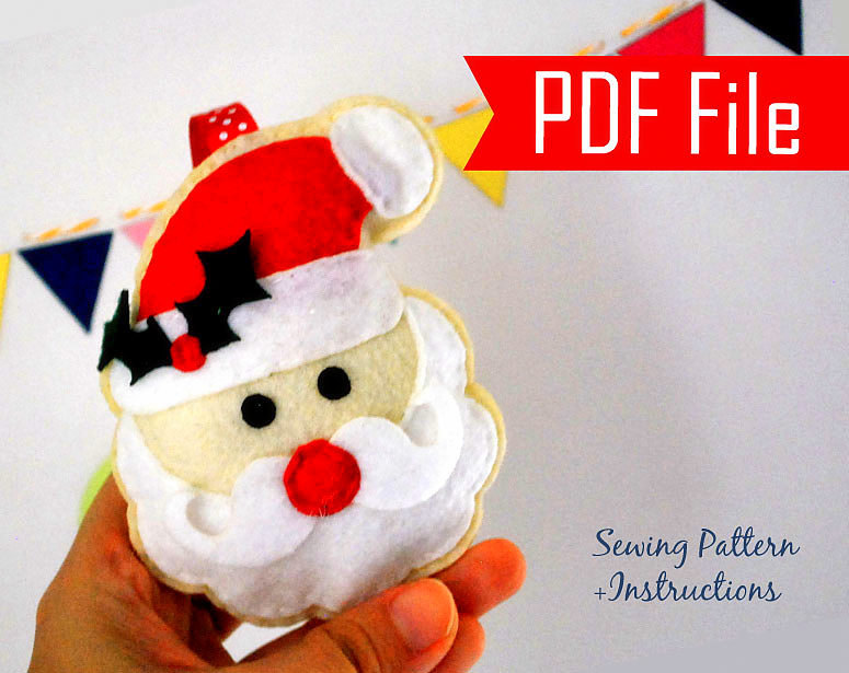 Diy Santa Claus Sewing Pattern - Pdf Epattern , Christmas Ornament Mariapalito Instant Download A871