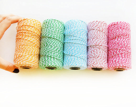 Bakers Twine, 25 Yards Of Twine Choose 1 Color - Bakers Twine Trim Not In Spool Mariapalito A93