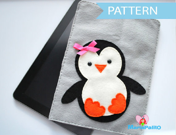 Diy Penguin Ipod Sleeve - Felt Ipad Sleeve Sewing Pattern A346