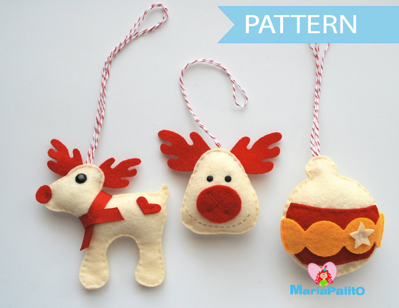 Christmas Ornament Set Sewing Pattern A1091
